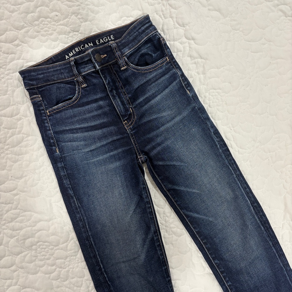 American Eagle Super Hi-Rise Jegging Crop Jeans 00 Regular